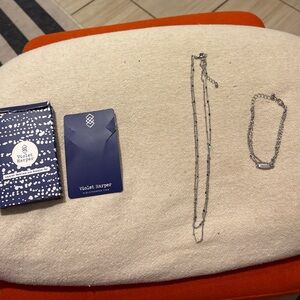 Violet Harper Necklace & Bracelet Set | Silver Tone | NWT w Box